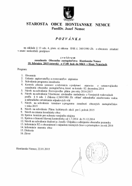 STAROSTA OBCE HONTIANSKE NEMCE