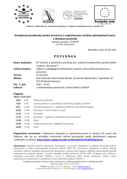 Pozvánka na IKT seminár v Banskej Bystrici