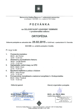 POZVÁNKA - Nemocnica Košice