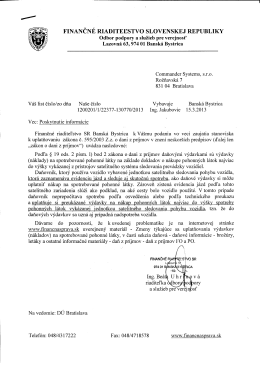 FINANČNÉ RIADITEĽSTVO SLOVENSKEJ REPUBLIKY