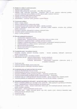 21. Polołlov&eacute; a v&yacute;&scaron;kov&eacute; vytyčovacie pr&aacute;ce