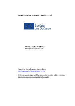 Európa pre občanov 2007-2013 - EACEA
