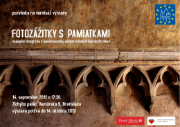 Pozv&aacute;nka - Združenie historick&yacute;ch miest a obc&iacute; SR