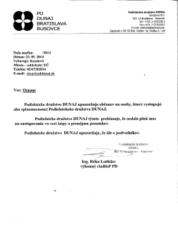 PD Dunaj 23.5.2014