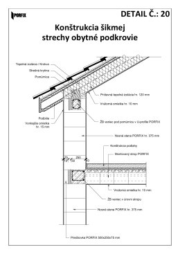 Konštrukcia šikmej strechy obytné podkrovie DETAIL Č.: 19