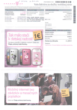 fakt&uacute;ra 7207952627, T-mobile, internet, 11,99