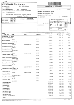 INTERPHARM slovakia, a.s. Uzbeck&aacute; 18/A 821 06 Bratislava