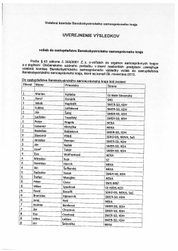 UvEREJNENIE vÝsLEDKov