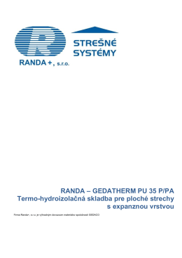 randa - gedaco - gedatherm pu 35 p/pa