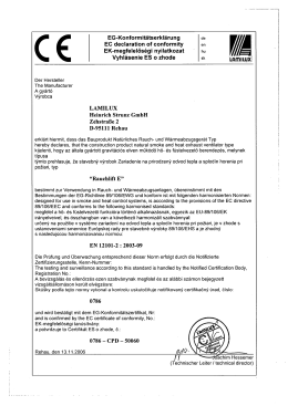 EG-Konformitätserklärung+Zertifikat Rauchlift E de en hu sk