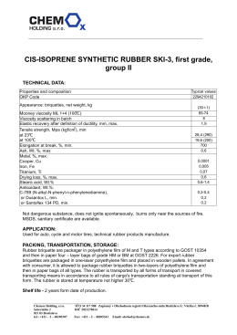 CIS-ISOPRENE SYNTHETIC RUBBER SKI-3, first