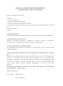 Zápisnica OZ zo 3.7.2012