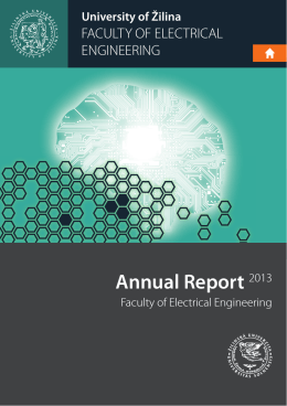 Annual Report 2013 - Elektrotechnická fakulta