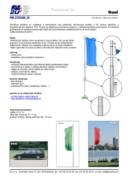 Produktov&yacute; list stožiara Dual (PDF)