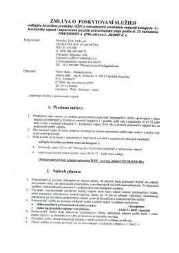 zMLUvA O POSKYTOVAN&Iacute; SLUŽIEB