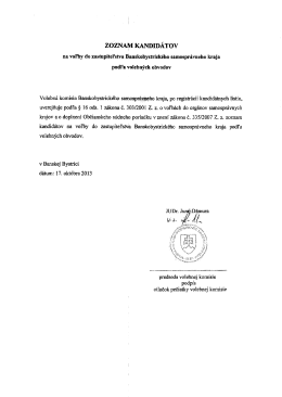 zozNAM KANDIDÁTOV