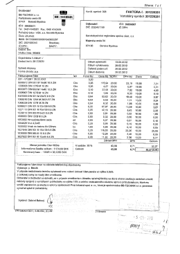 Dudáuataľ .il Kanál. Symbol: 008 FAKTÚ RA č.: 201220261
