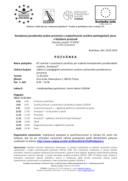 Pozvánka na IKT seminár v Prešove