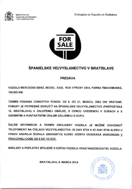 španielske veľvyslanectvo v bratislave