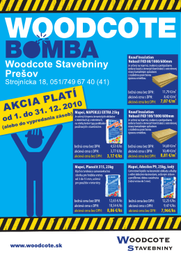 Woodcote Stavebniny Prešov