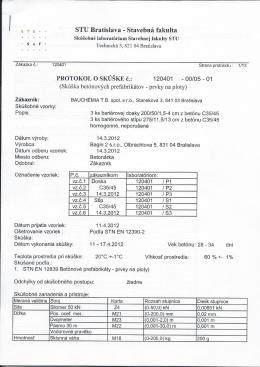 PROTOKOL O sKÚŠKE č.: 120401 - 00/05 - 01