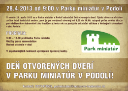Pozv&aacute;nka na DOD v Parku miniat&uacute;r