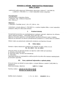 oHoDA o NÁJ E NEBYTQvÝcH PRIEsToRov