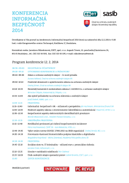 Program konferencie 12. 2. 2014