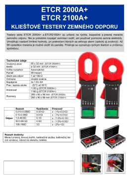 ETCR 2000A+ ETCR 2100A+