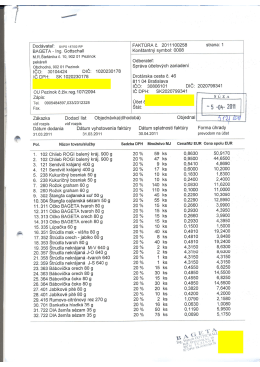 Dodávateľ: svps 187/02 RP FAKTÚRA č. 2011100258 strana: 1