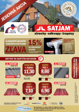 Jesenn&aacute; akcia Satjam