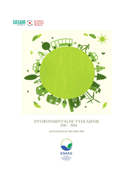 Environmentálne vyhlásenie 2013 - Čo je EMAS