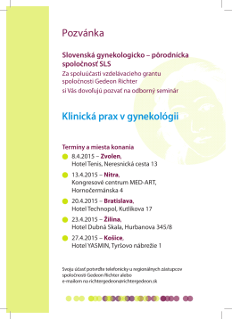 Pozvánka - Slovenská genekologicko