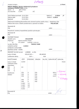 FA 214013 - Pre&scaron;ov Real sro