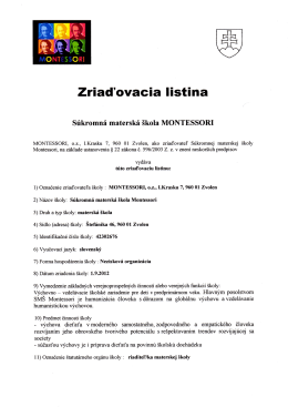 oNT s: oRl - Montessori Zvolen