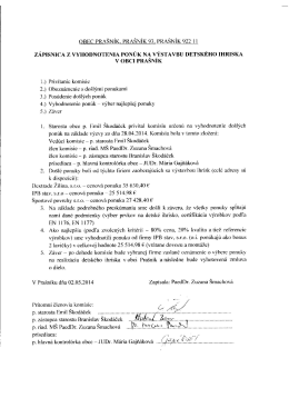 Zápisnica z vyhodnotenia ponúk