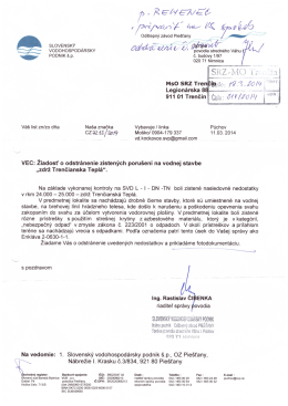Sťažnosť SVP - SRZ MsO Trenč&iacute;n