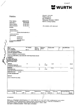 Fakt&uacute;ra Č&iacute;slo fakt&uacute;ry