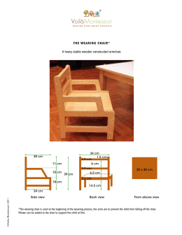 Weaning Chair - Voila Montessori