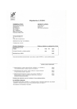 Objedn&aacute;vka c.:33/2011 - Stredn&aacute; zdravotn&iacute;cka &scaron;kola