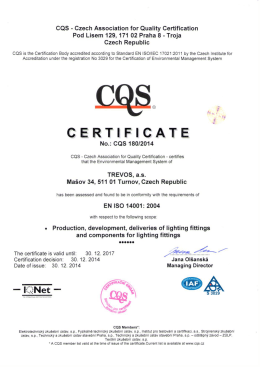 CQS - Czech Association for Quality Certification