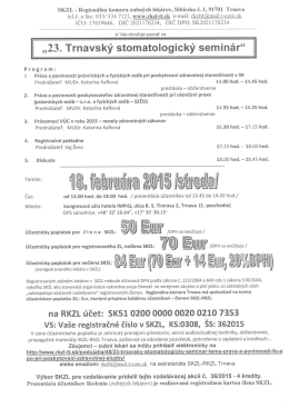 Pozvánka_23.Trnavský sminár_18.02.2015 - rkzl