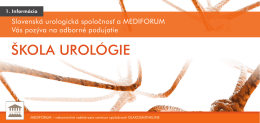 ŠKOLA UROLÓGIE - Slovenská urologická spoločnosť