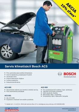 Servis klimatizácií Bosch ACS - peterson