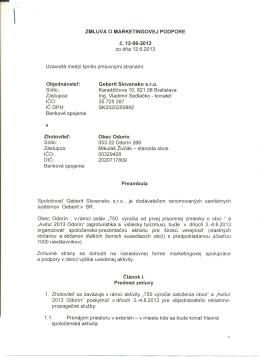 ZMLUVA O MARKETINGOVEJ PODPORE č. 12-06