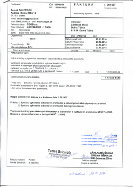Tomáš BALcERČiK - Základná škola Dolná Tižina