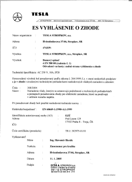 ab - TESLA STROPKOV, as