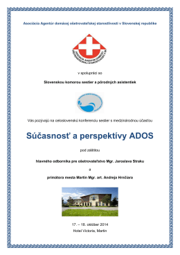 (Celoslovenská konferencia ADOS - 1. informácia)