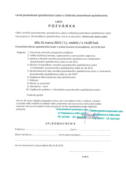 Pozv&aacute;nka - urb&aacute;ri a lesn&iacute;ci