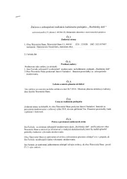 Zmluva o zabezpečení realizácie kultúrneho